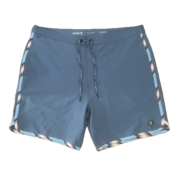 Roark Chiller Men's Swim Trunks Slate Blue Sz 36 Beach Surfing Pool - Picture 1 of 7